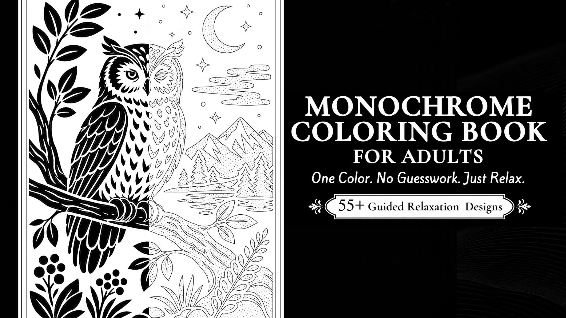 Monochrome Coloring Book Preview
