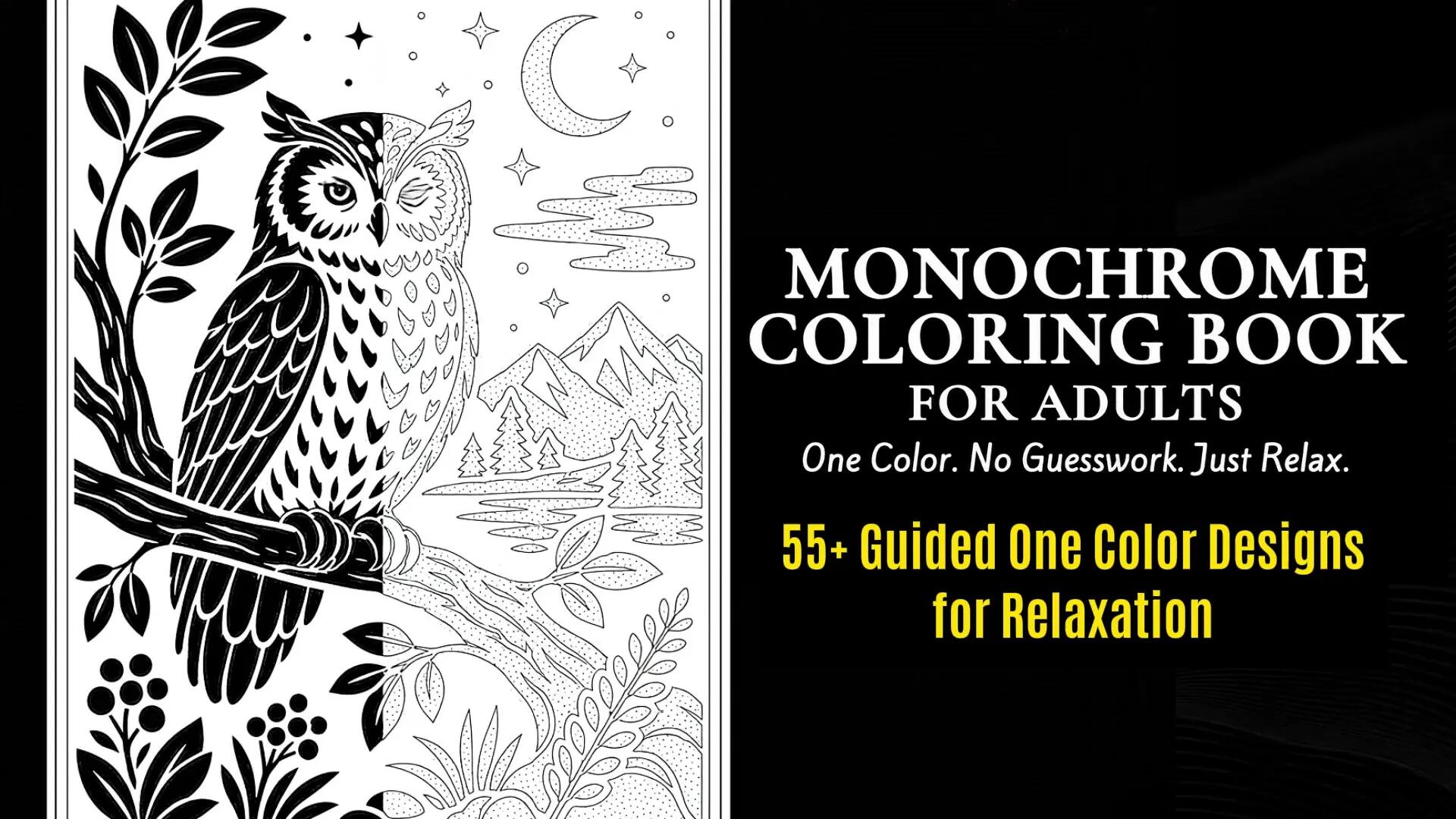 Monochrome Coloring Book Preview